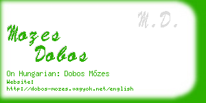mozes dobos business card